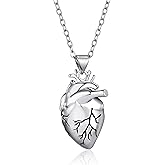 TALYKONG Anatomical Heart Necklace for Women Gothic Pendant Goth Halloween Christmas Jewelry Gifts for Women Men