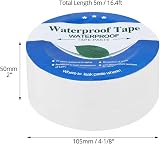 QWORK Butyl Tape White 5cm x 5m Waterproof Sealing Tape Roof Pipes view 6