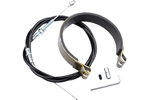 Gmailmall Rear 4" Drum Brake Band Pin Brake Cable Kit with 60” Throttle Cable for Predator 212 420 196cc ATV Manco Bandit Critter 1492 4316 297 Go Kart Rotary 484 Azusa 2251-B Yard Cart