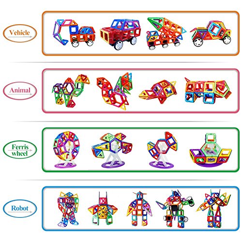 image for Magblock Magnetic Blocks STEM Educational Gifts and Toys Set for Boys,