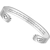 Btysun Bracelets for Women Mothers Day Bracelet Gifts from Daughter Inspirational Gifts for Women Graduation Gifts for Her Motivational Birthday Cuff Bangle Friendship Personalized Mantra Jewelry…