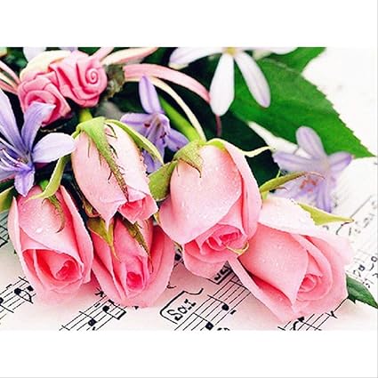 Gdfuyn Dessin De Diamant 5d Diy Diamant Peinture Fleur Carré