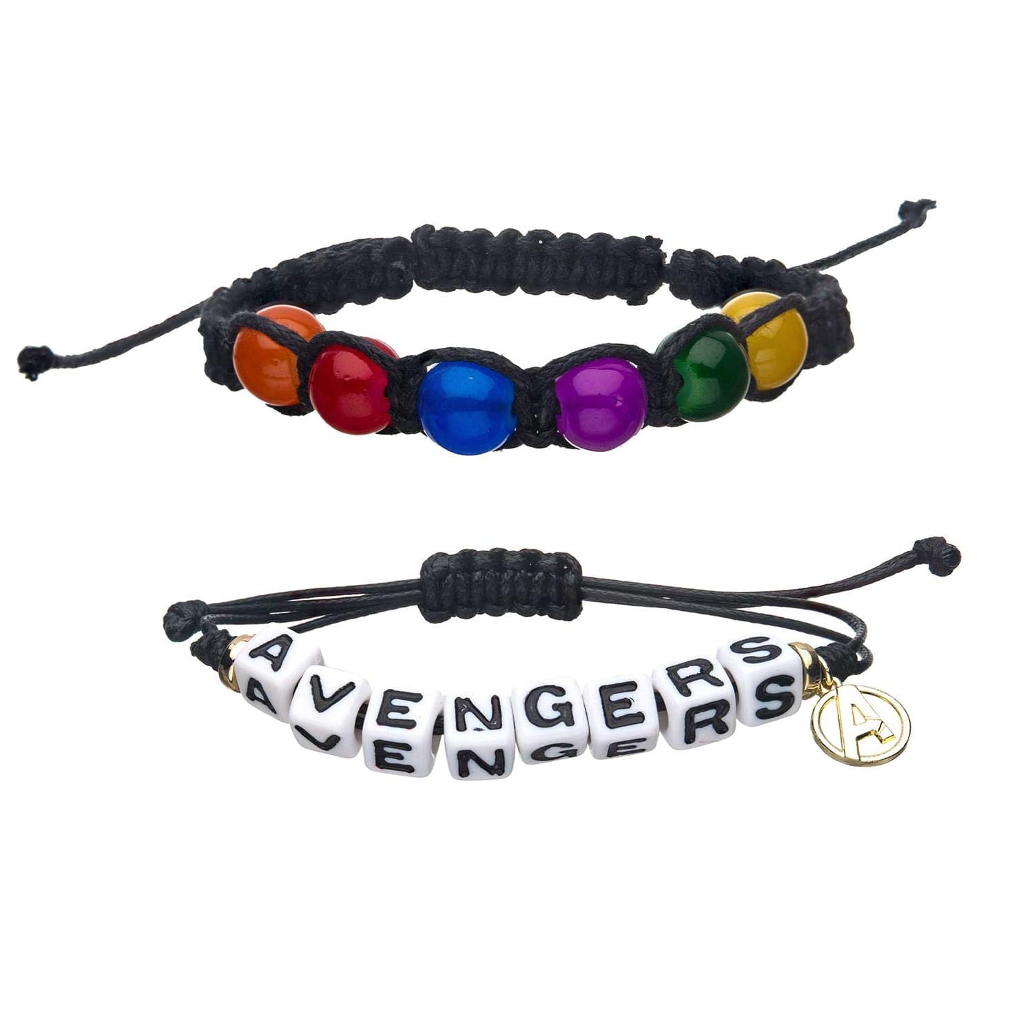 Marvel Avengers 2 Piece Beaded Cord Bracelets