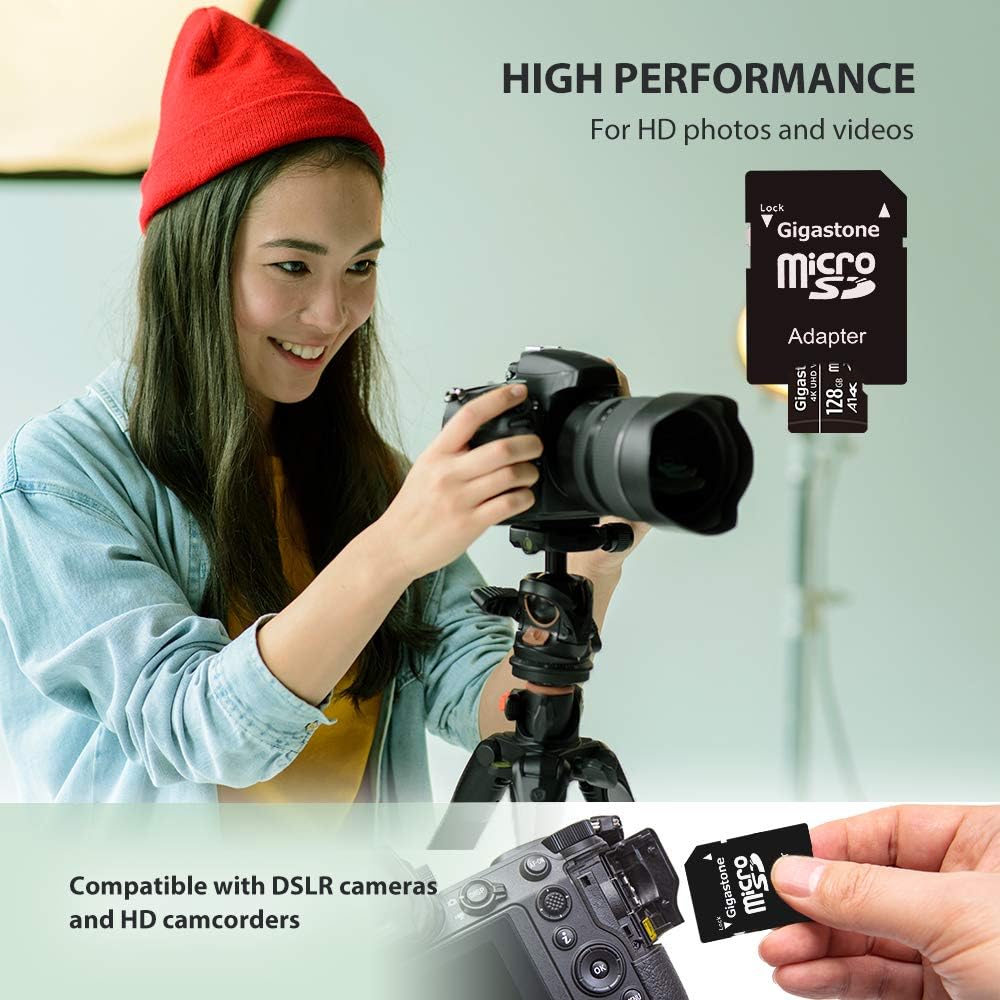 GIGASTONE 128GB Memory Card 2 Pack Compatible with GoPro Drone Samsung Sony Tablet, High Speed for 4K UHD Video - Image 4