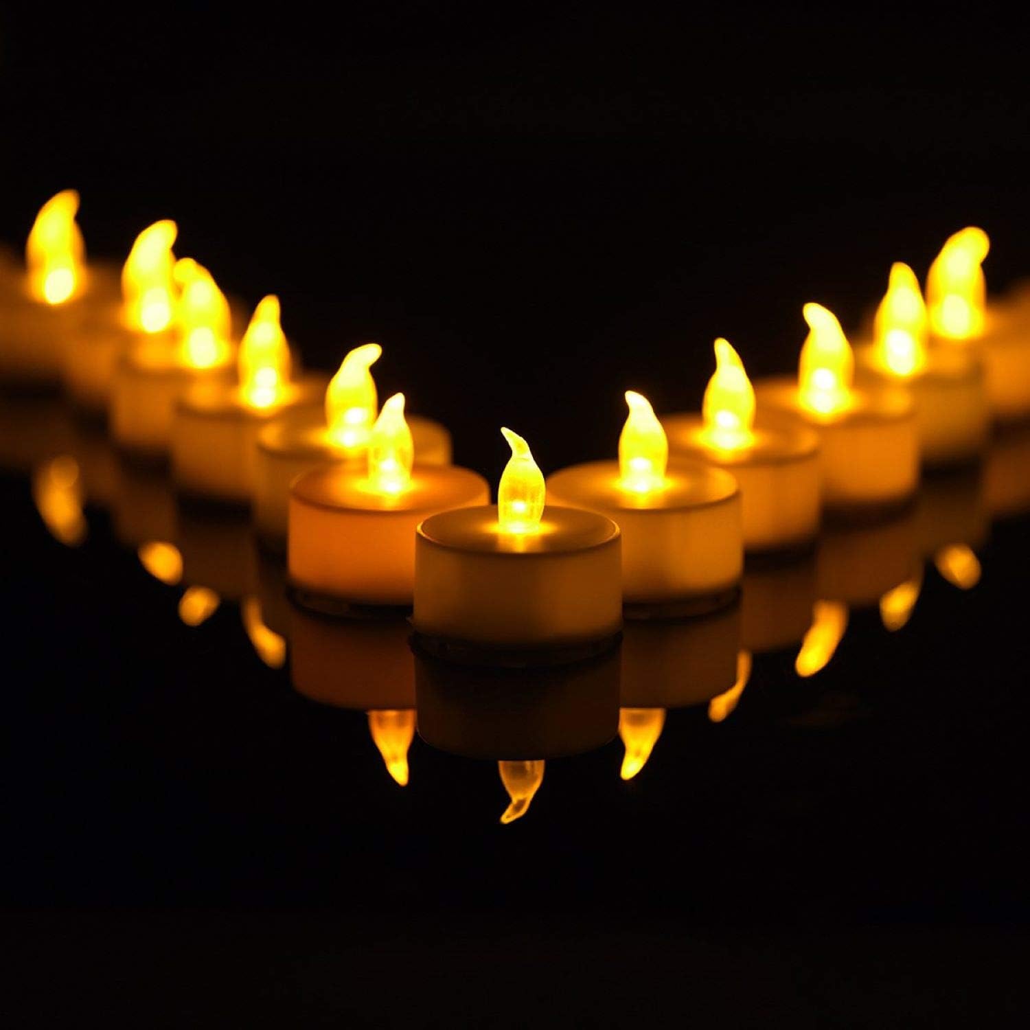 VETOUR LED Tea Lights Candles丨24 Pack Realistic Battery Operated Tea Light丨Long Lasting Flickering Tealights Electric Candles Ideal for Christmas Holiday - Image 3