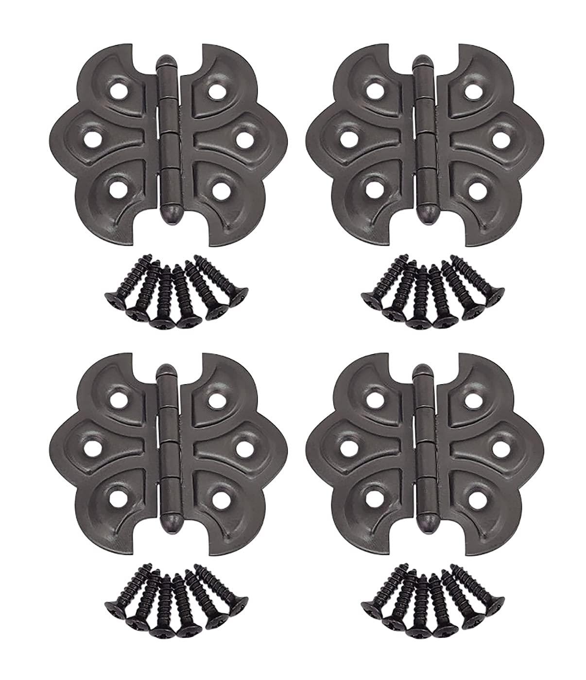 QCAA Butterfly Hinge for Cupboard Door,Oil-Rubbed Bronze, 4 Pack, Made in Taiwan