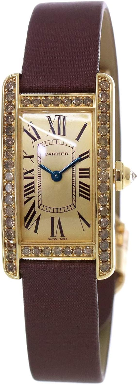 Amazon カルティエ Cartier タンクアメリカンsm Wb レディース 腕時計 ダイヤ K18yg イエローゴールド クォーツ ウォッチ 中古 腕時計 腕時計 通販