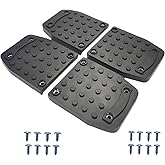 VanHuavic 4-Piece Drywall Stilt Sole Non-Slip Replacement Kit,Heavy-Duty Stilt Anti-Slip Mat Anti-Slip Stilt Mats for Construction, Painting, Electrical Work, Plastering, Street Performances