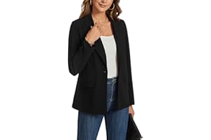 MINTLIMIT Women's Blazer Long Sleeve Lapel Button Open Front Blazer Suit Work Office Casual Outfits Jacket with Pockets