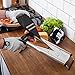 [Improved] V-Blade Mandoline Food Slicer + FREE Cut-Resistant Gloves | Stainless Steel Adjustable Vegetable Mandolin Slicer, Julienne Cutter | Includes 5 Inserts, Food Holder & Blade Guard