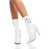 Violet Mist Women Lace Ruffle Ankle Socks Girls Cute Frilly Cotton Crew Socks with Ruffles Fancy Lolita Princess Socks Gifts