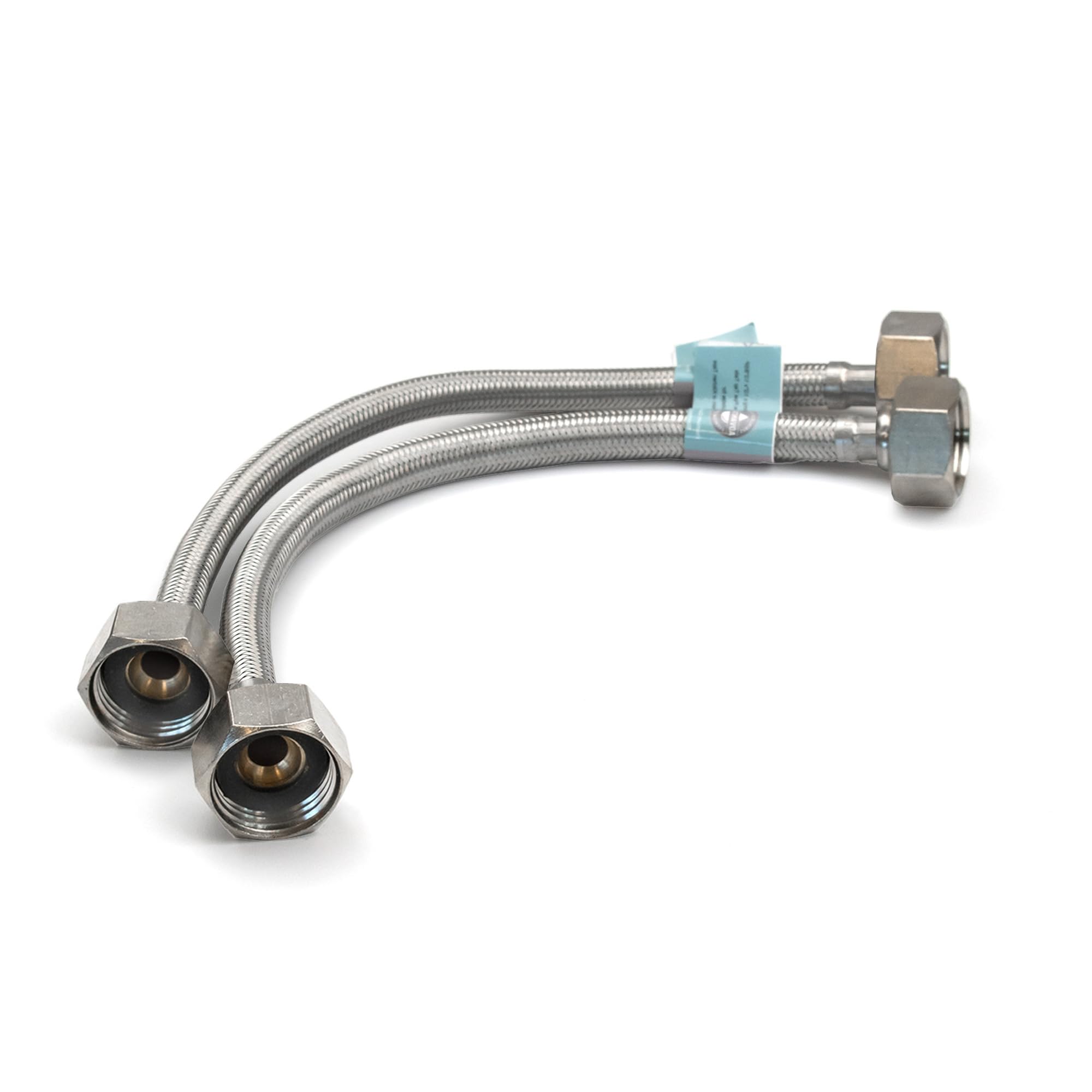 Xcel Home 3/4" x 3/4" BSP Flexible Connector | 2 Sizes (300mm) | 2 Pipes Braided Hose Flexi Replacement Bathroom Kitchen Boiler Plumber Flex Hose