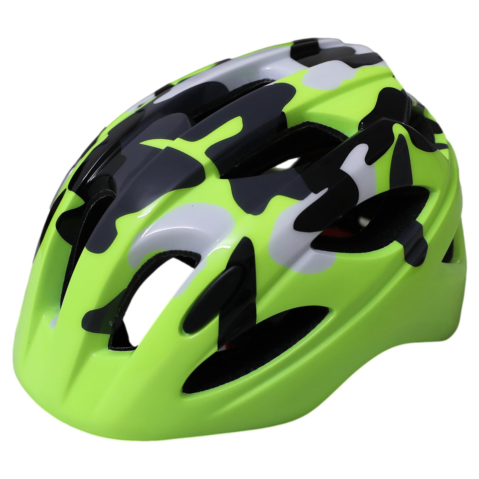 ANUFER Bike Helmet for Kids 7-15 Years Old Lightweight Adjustable Outdoor Sports Protective Helmet SN602C022 Fluorescent Green