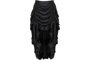Zhitunemi Renaissance Costume Pirate Skirt: Steampunk Skirt Plus Size Corset Dresses - Renaissance Fairs & Medieval Festivals
