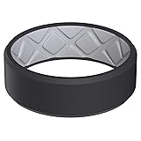 Egnaro Men's Silicone Rings, 7.5mm Wide 2.5mm Thick