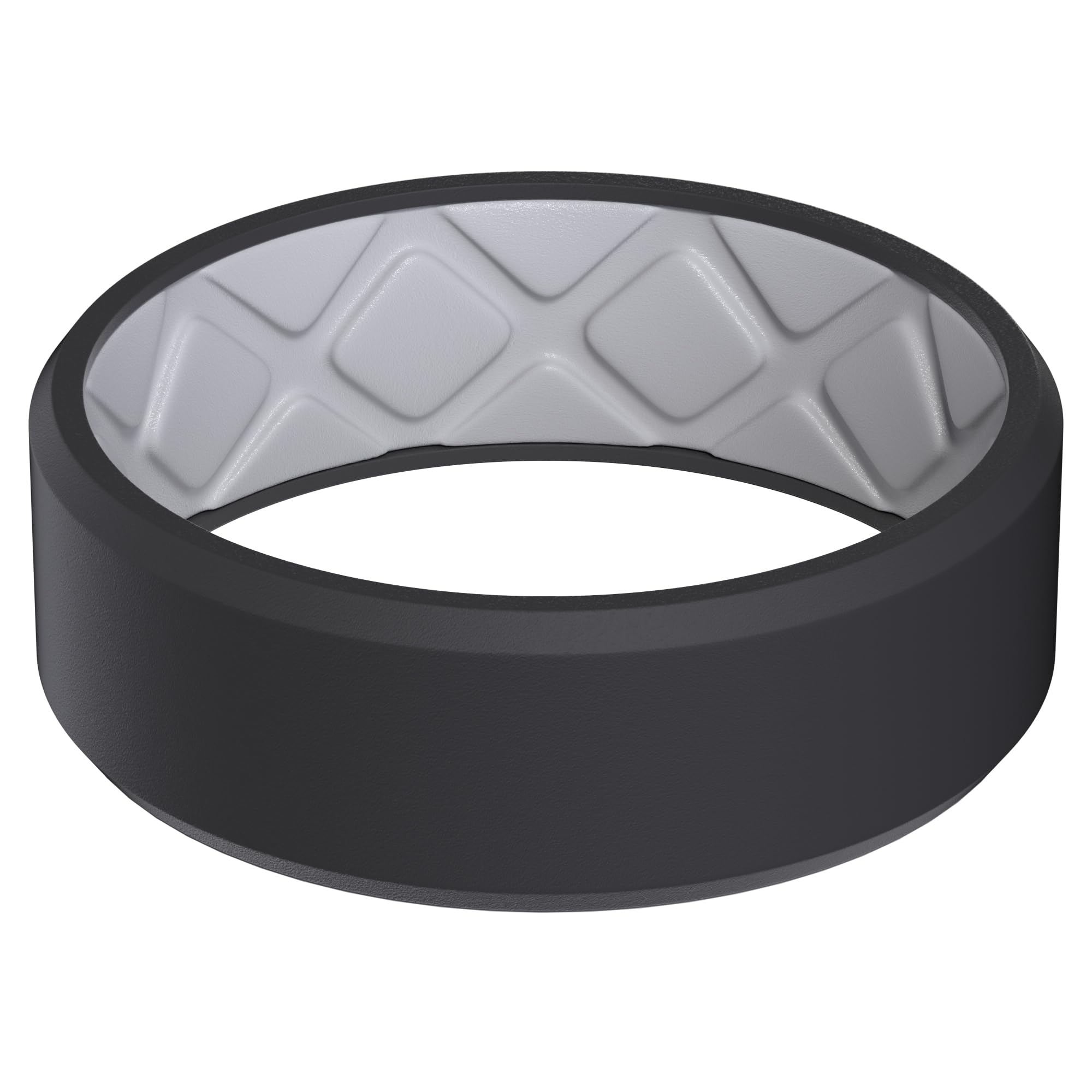 Egnaro Men's Silicone Rings, 7.5mm Wide 2.5mm Thick
