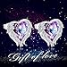 CDE Angel Wing Earrings for Women Love Heart Stud Earring for Mom, Jewelry Gifts for Women Wife Moms for Any Occasion
