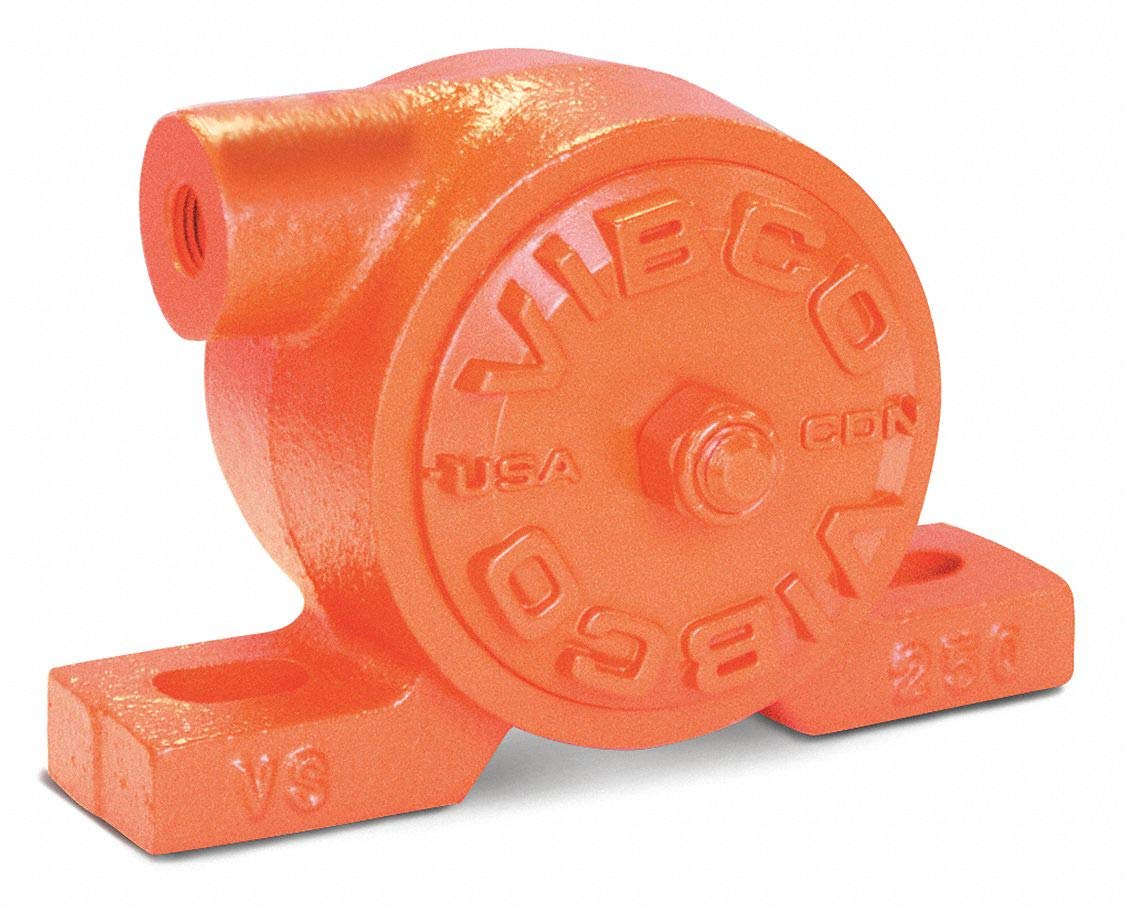 VIBCO VS-250 Vibrador de turbina neumático silencioso, fuerza de 500 lb, 7200 VPM, 10,5 CFM, 80 psi, patrón de pernos de 4