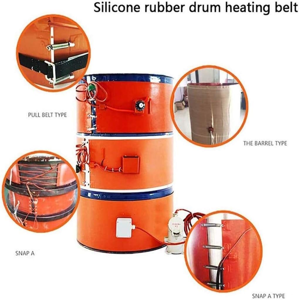 Color , Size XRYM Plastic Barrel Heating Belt Insulated Silicone