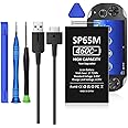 SHENMZ for Ps Vita 1000 Battery and Charger Cable,High Capacity New 0 Cycle Battery Replacement for Sony PS Vita PlayStation Vita PCH-1006 PCH-1001 PCH-1101 PSV 1000 SP65M Games with Repair Tool Kit