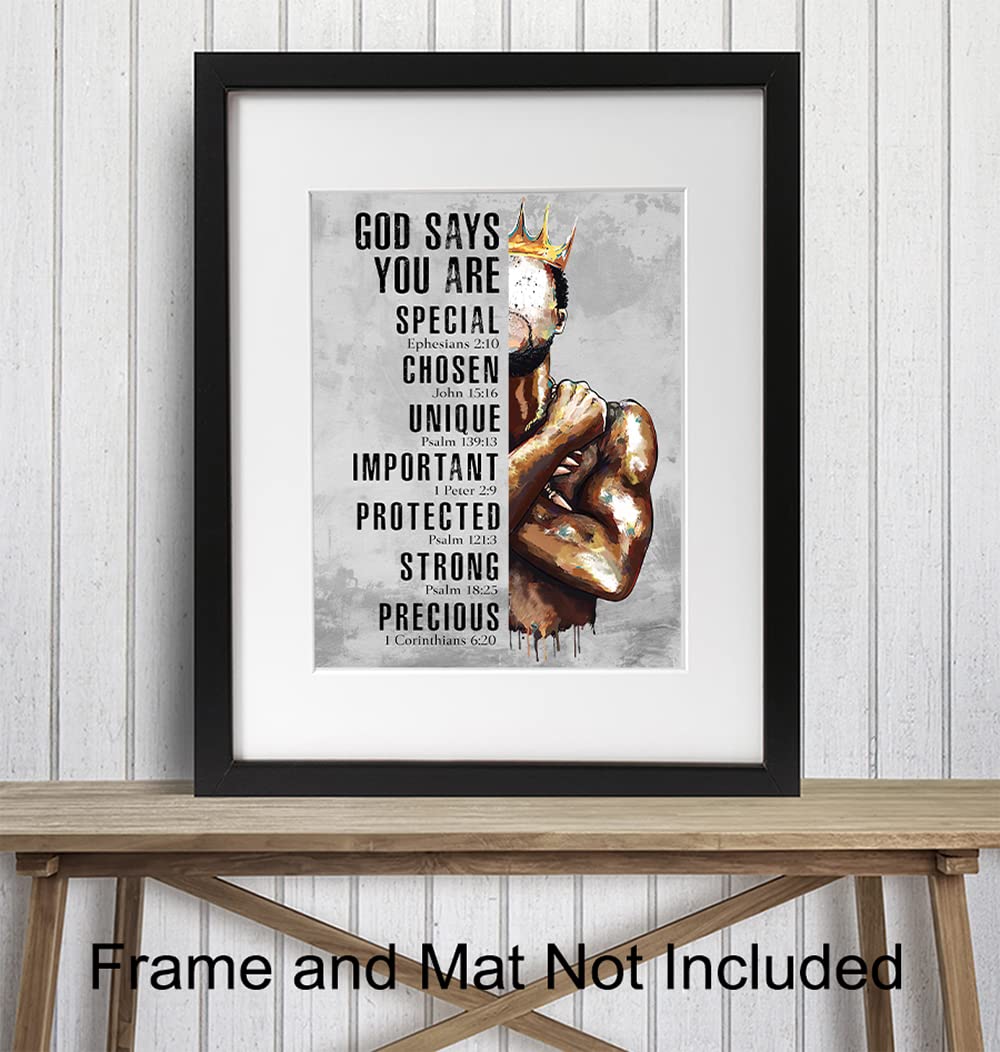 Mua Motivational Black Art - Religious Wall Decor - African American ...