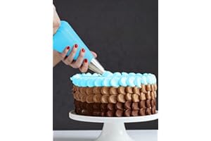 124 Pcs Piping bags and tips set Cake, cake decorating kit with 16 Piping Tips, 100 Anti-Burst Piping Bags, 3 Cake Scrapers, 