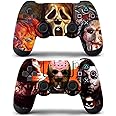 JOCHUI 2 Pack Controller Skin Controller Cover Stickers Wrap Vinyl Sticker Compatible with PS4 Controller Horror Characters