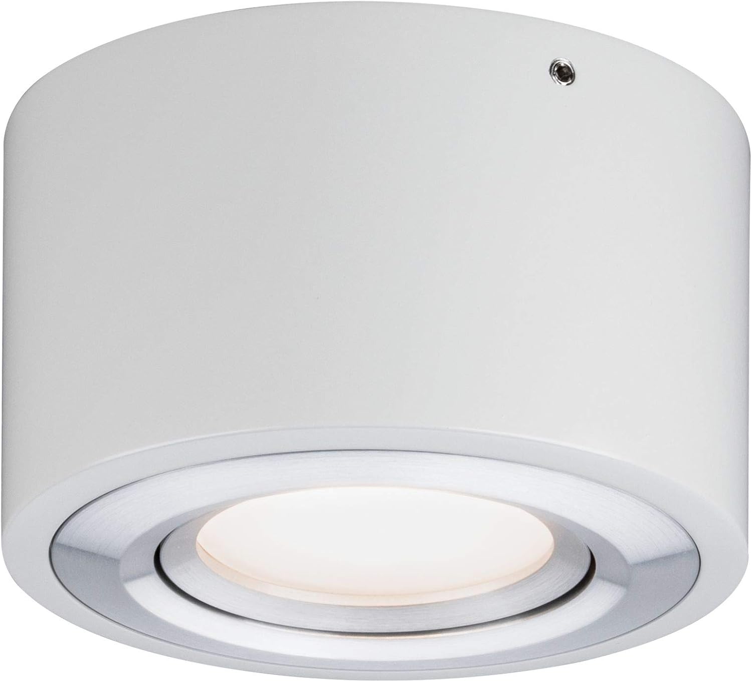 Paulmann 79708 LED Ceiling luminaire Argun Round swivelling incl. 1x4.8 watt dimmable Ceiling lamp Brushed Aluminium Living Room lamp Metal 3000 K