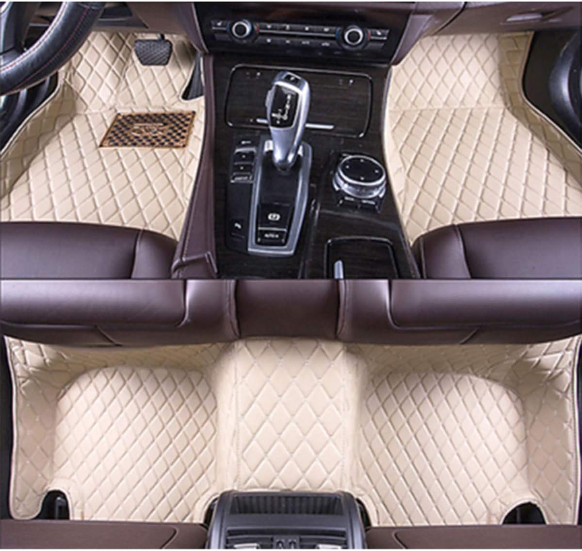 Summir Fit for Mercedes-Benz E-Series W211 2006-2008 Leather Car Floor Mats Waterproof Mat … (Beige)