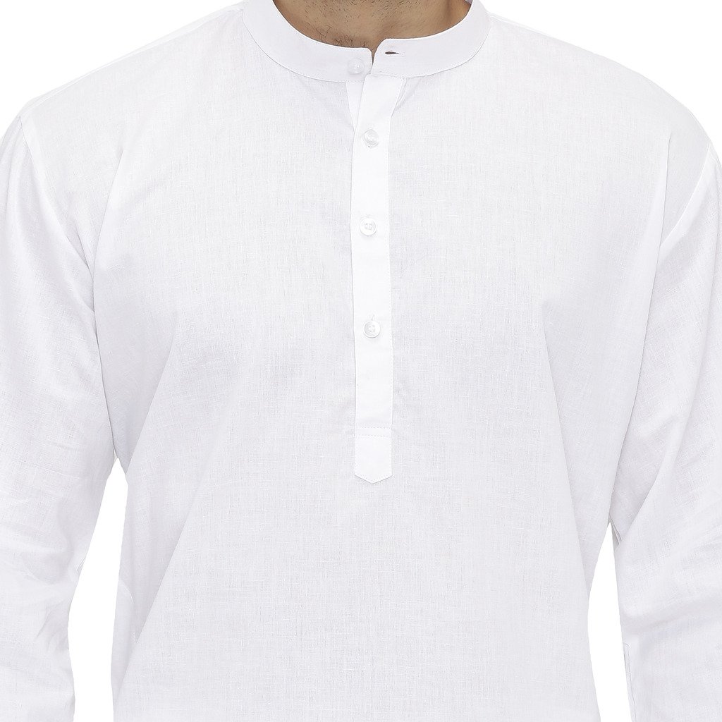 bhartiya paridhan men's cotton white kurta payjama set