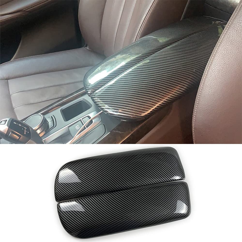 Photo 1 of NA CHUANGHUI for BMW X5 X6 F15 F16 ABS Carbon Fiber Color Car Interior Center Armrest Box Cover Console Box Storage Box Trim Covers (X5 F15 F85 2014-2018 / X6 F16 F86 2015-2019)