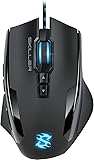 Sharkoon SGM1 - Ratón Gaming Óptico, 10800 DPI, 12 Botones, Negro