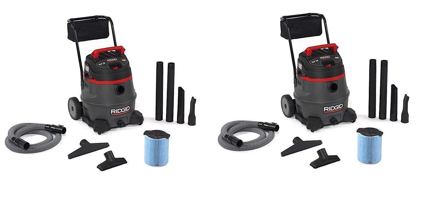 Buy RIDGID 50348 1400RV Wet Dry Vacuum with Cart, 14Gallon Shop Vacuum with 6.0 Peak HP Motor