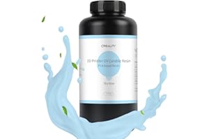 Creality Plant-Based 3D Printer Resin UV-Curing 3D Resin with High Precision Low Odor Quick Curing Excellent Fluidity PLA-Based Resin for LCD 3D Printers Sky Blue 500g (1.1lbs)