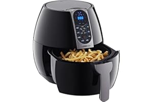 GoWISE USA 3.7-Quart Programmable Air Fryer with 8 Cook Presets, GW22638 - Black
