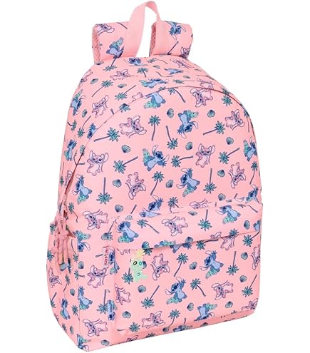 Disney Lilo & Stitch 16 Inch Laptop Backpack - Allover Print School Backpack With Padded Sleeve