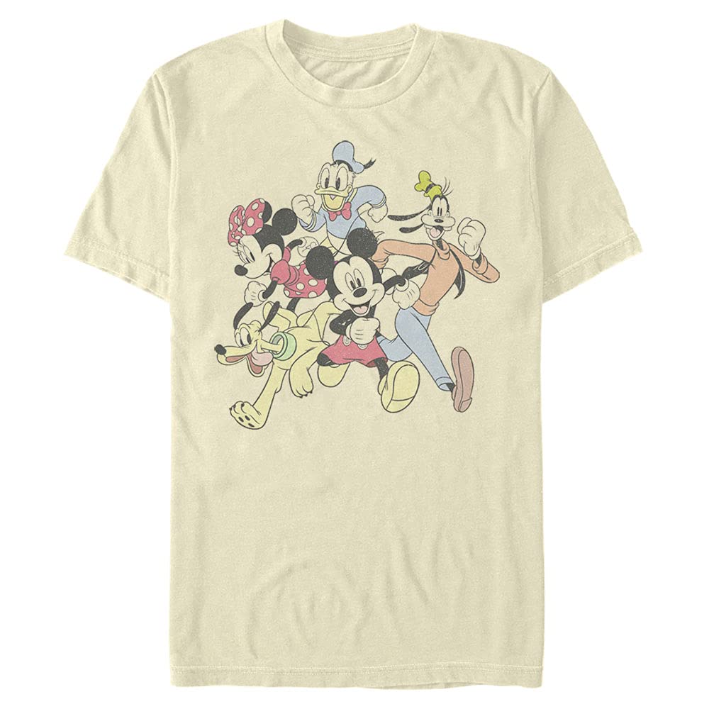 Photo 1 of Disney Mickey and Friends Group Shot Running Portrait T-Shirt Cream