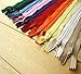 100 Pcs 9 Inch Nylon Coil Zippers Tailor Sewer Bulk for Sewing Crafts 25 Colors