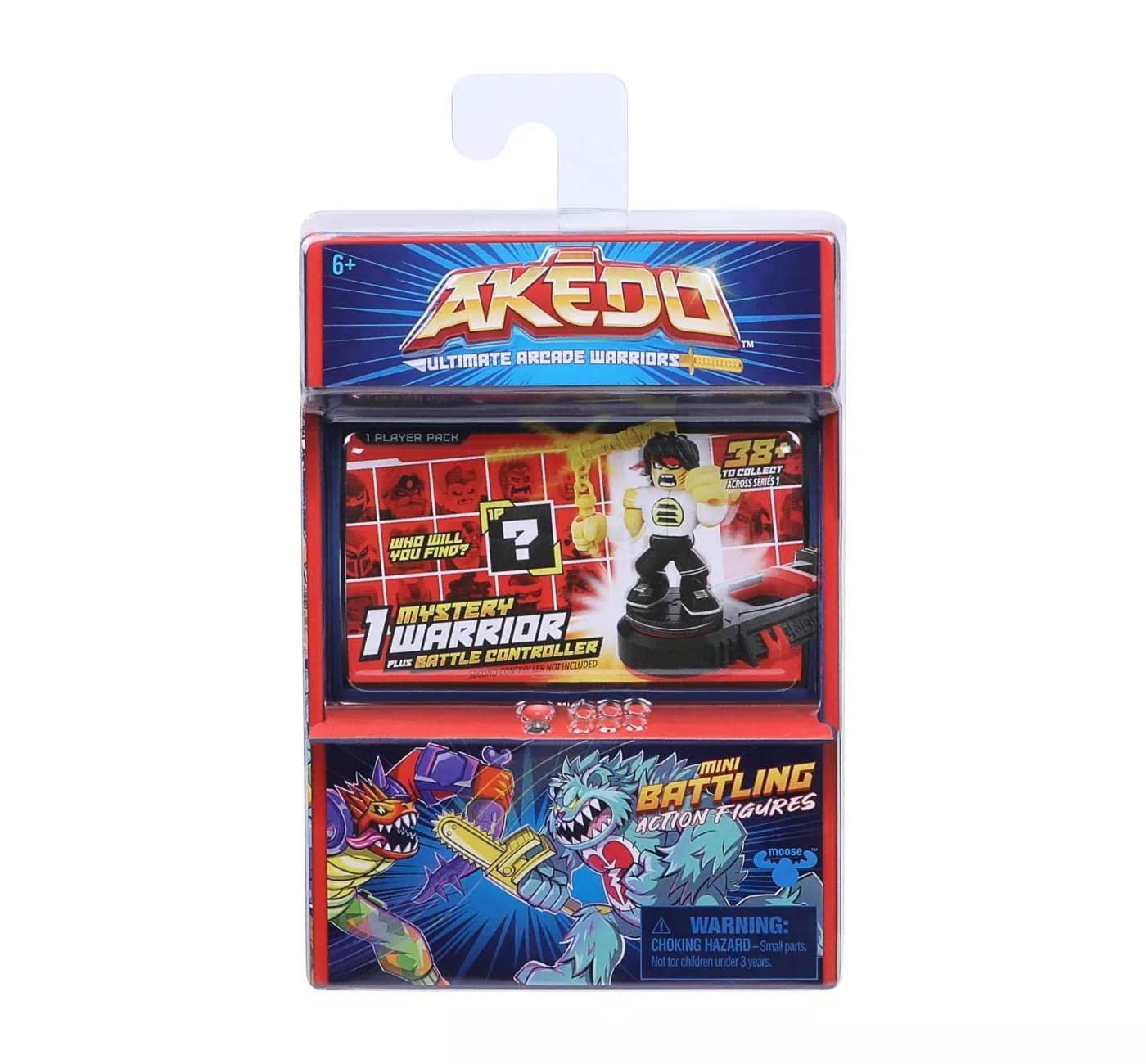Akedo Ultimate Arcade Warriors Mystery Warrior + Battle Controller, Blue, 2 Pack
