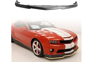MODILOVER Front Bumper Lip Spoiler, Compatible with 2010-2013 Chevy Camaro V8 SS 1SS 2SS Only (Not Fit Zl1 Model), PU Black Bb Style Add-on Front Splitter Air Dam Chin Protector
