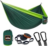 AnorTrek Camping Hammock 210T Parachute Nylon 500 lb Capacity with Straps