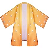 WeizhaonanCos Mens Cape Cloak Anime Yellow Haori Robe Cosplay Costume Outfit Halloween Role Play Party Kimono