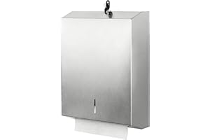GORLARY Paper Towel Dispenser Wall Mount Commercial, Brushed Stainless Steel & Fingerprint Resistant, Lockable, for c fold/Multifold/Trifold Paper Towels, Touchless Hand Towels Holder