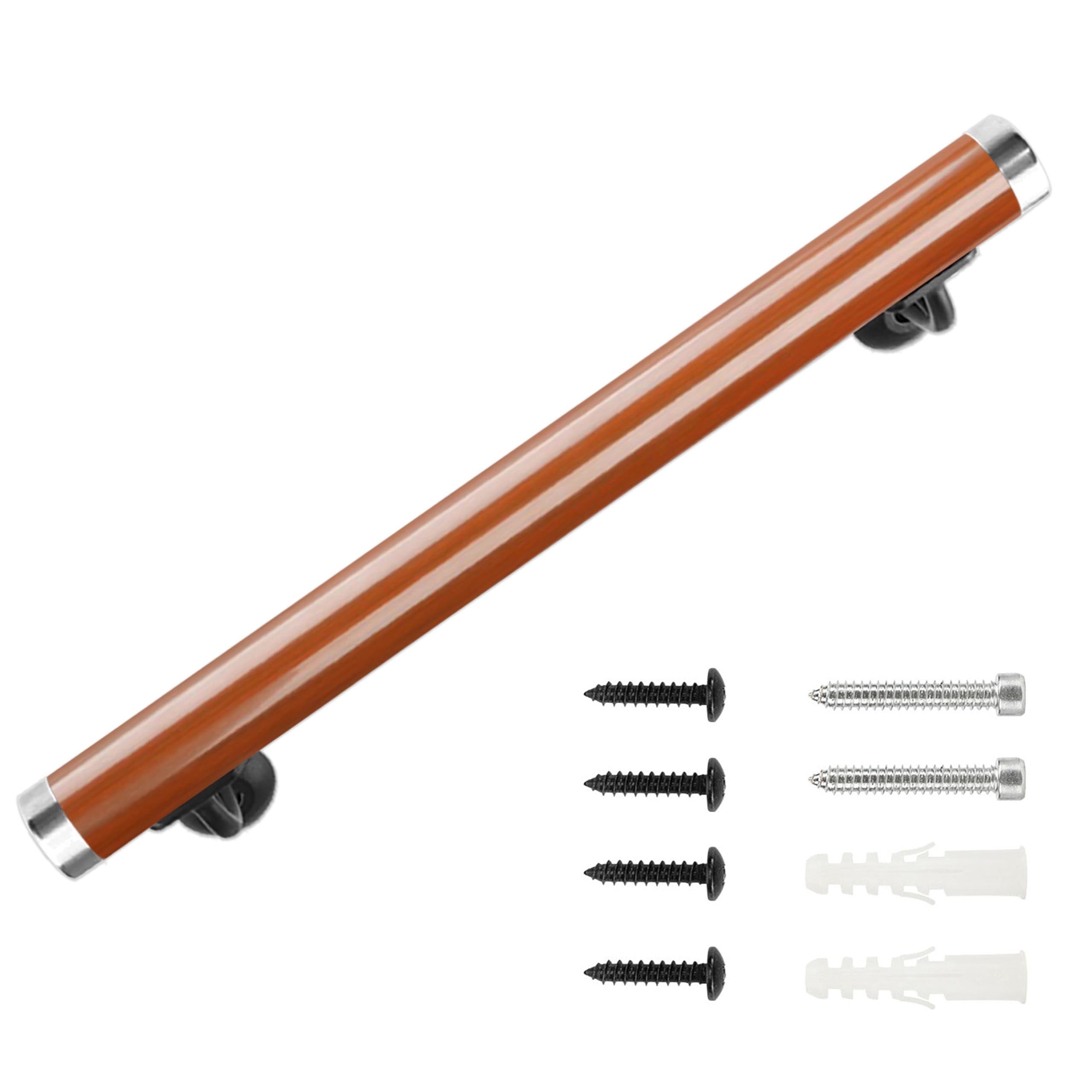 Photo 1 of 1.6FT Wood Stair Handrails Wall Mount, Non-Slip Staircase Handrail, Professional Pine for Home Corridor Lofts Kindergarten Guardrail Decking Railings, Free Staircase Grab Bar for Elderly (Size : 20'')