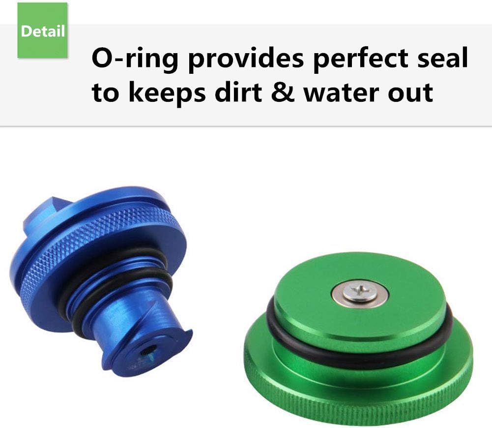 Pinshion Diesel Fuel Cap for Dodge, Magnetic Ram Diesel Billet Aluminum Diesel Fuel Cap Accessories, Green Diesel Cap and Blue DEF Cap Compatible with Dodge RAM TRUCK 1500 2500 3500 (2013-2017): Automotive