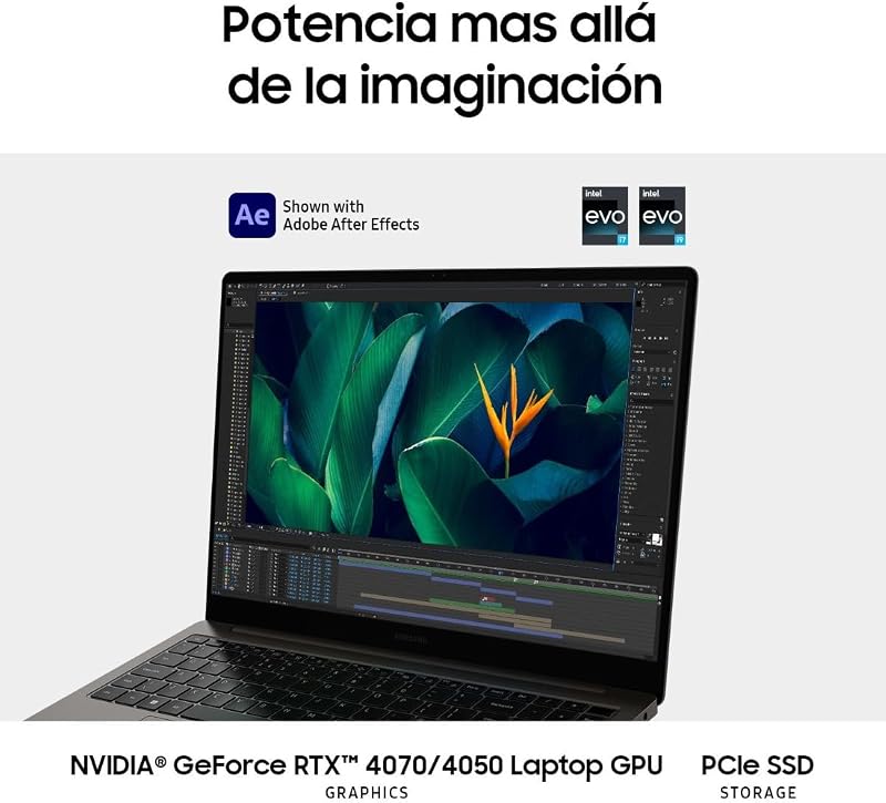 Samsung galaxy book3 ultra - laptop dynamic amoled 2x de 16 "(intel core i7-13th gen, 16 gb lpddr5 ram, 1 tb ssd, nvidia rtx4050, windows11 home) grafite - teclado qwerty espanhol — foto 3 de 8