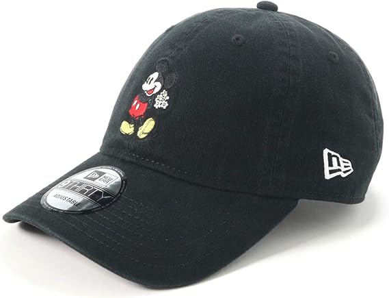 Amazon ニューエラ New Era 9thirty ディズニー バレンタインデー コラボ ストラップバック キャップ Strapback Cap クロスストラップ コットン 帽子 930 Mickey Flower ブラック メンズ 通販
