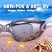 GAOGE Swim Goggles,Swimming Goggles Nose Clip,Ear Plugs,Triathlon Swim Goggles Mirror Coated Lenses Anti-Fog Shatterproof UV Protection for Adult Men Women Youth Kids Child Gray