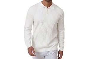Lexiart Men's Knit Sweater Long Sleeve Textured Warm Casual