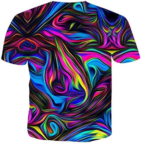 Fuxitoggo Men' Short Sleeve Casual Slim Fit T-Shirts 3D Graphic Printed Tops for Summer